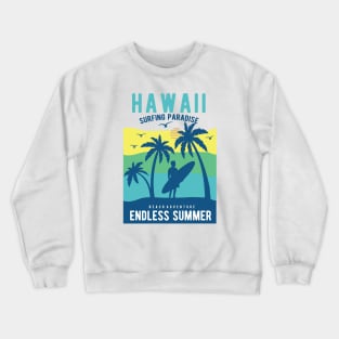 HAWAII Surfing Paradise Crewneck Sweatshirt